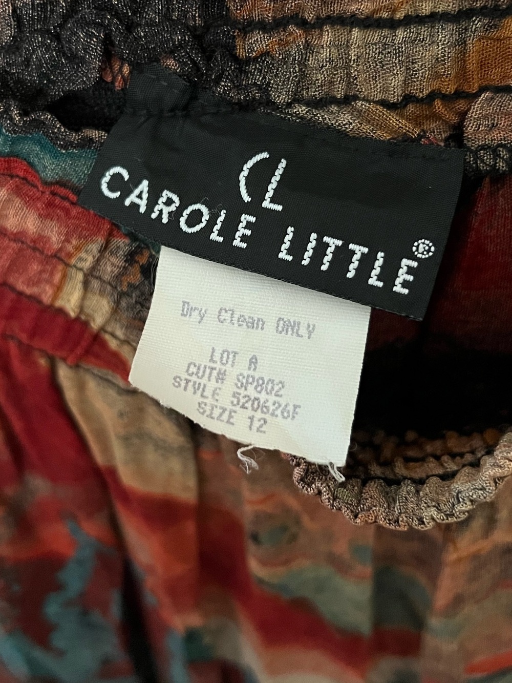 12 Carole Little Rayon Tiered Patterned Skirt - Picture 3 of 5